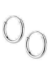 handsome silver huggie hoop baby earrings